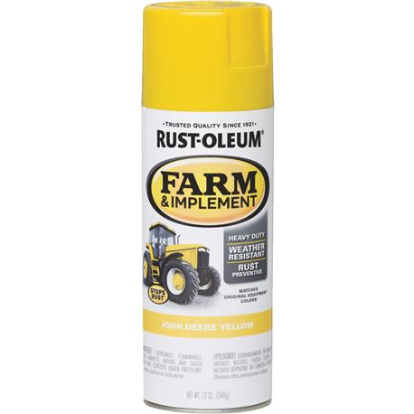 Rust-Oleum Farm & Implement John Deere Yellow Spray Paint, 12 oz.