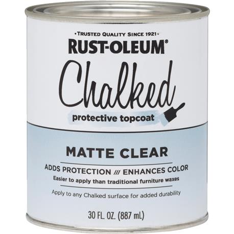 Rust-Oleum Chalked Matte Clear Protective Topcoat, 30 oz.