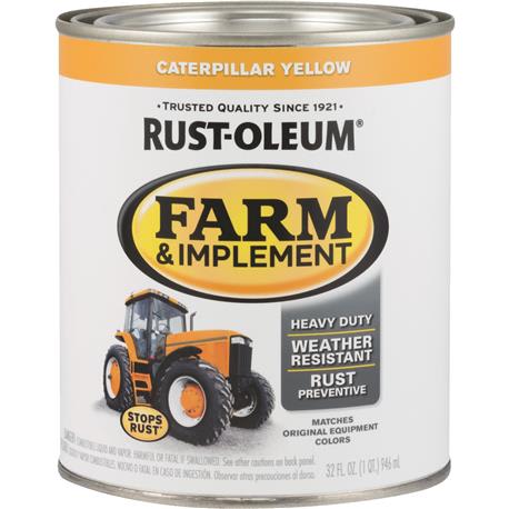 Rust-Oleum Farm & Equipment Caterpillar Yellow Gloss Enamel Paint, 1 Quart