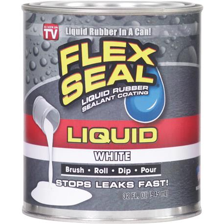 Flex Seal White Liquid Rubber Sealant, 1 Quart