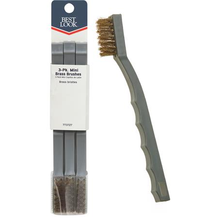Best Look Brass Bristle Mini Brush, 3-Pack
