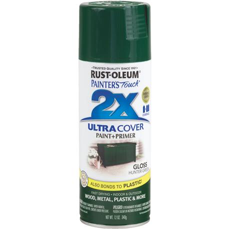 Rust-Oleum Painters' Touch 2X Hunter Green Gloss Spray Paint & Primer, 12 oz.