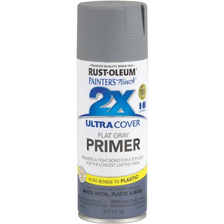 Rust-Oleum Painters' Touch 2X Gray Flat Spray Paint & Primer, 12 oz.