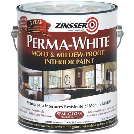 Zinsser Perma-White Tintable Semi-Gloss Interior Paint, 1 Gallon