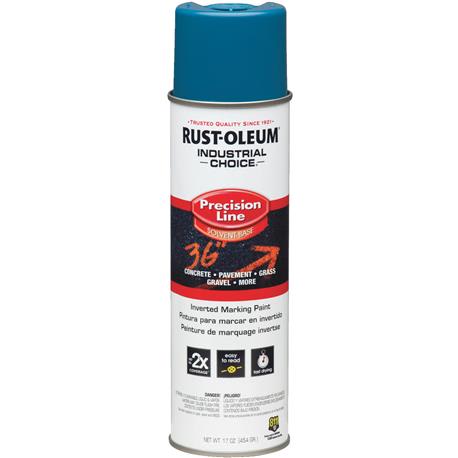 Rust-Oleum Industrial Choice Caution Blue Inverted Marking Spray Paint, 17 oz.