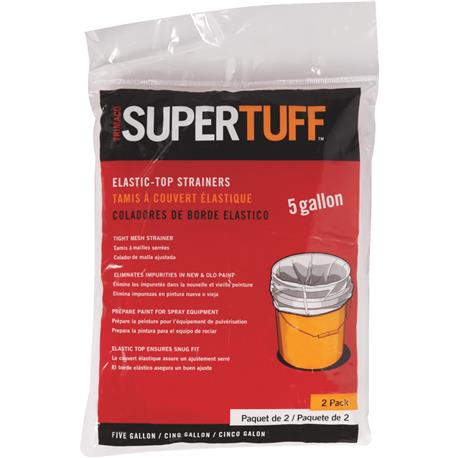 Trimaco SuperTuff Elastic-Top Paint Strainer, 5 Gallon, 2-Pack