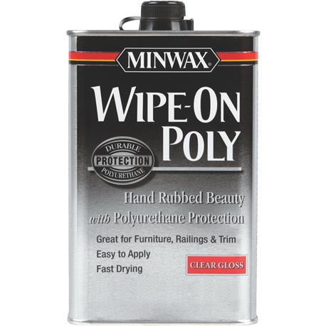 Minwax Clear Gloss Wipe-On Interior Polyurethane, 1 Quart