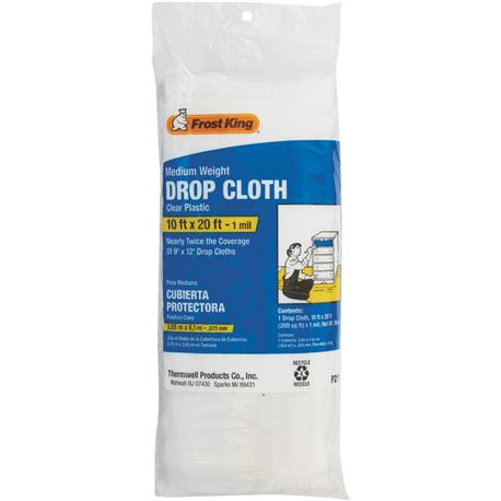 Frost King 10 x 20 ft. Clear Medium-Density Drop Cloth