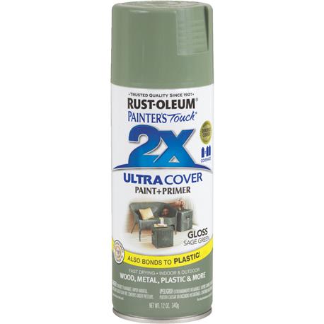 Rust-Oleum Painters' Touch 2X Sage Green Gloss Spray Paint & Primer, 12 oz.