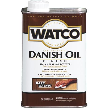 Watco Dark Walnut Danish Oil Finish, 1 Quart