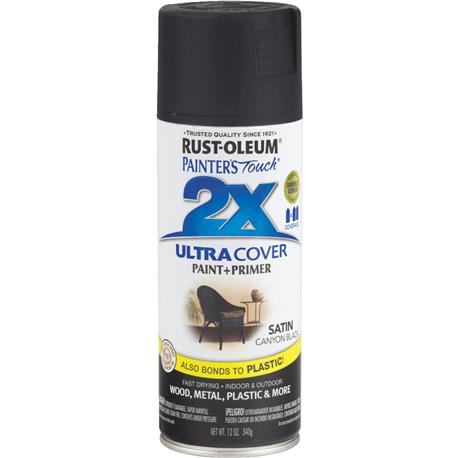 Rust-Oleum Painters' Touch 2X Canyon Black Spray Paint & Primer, 12 oz.