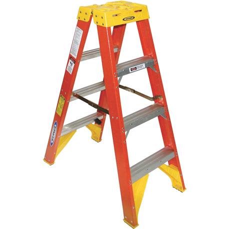 Werner 4 ft. Twin Step Fiberglass Step Ladder