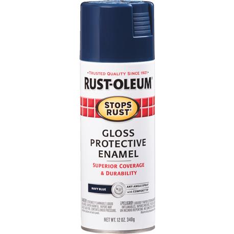 Rust-Oleum Navy Blue Gloss Protective Enamel Spray Paint, 12 oz.