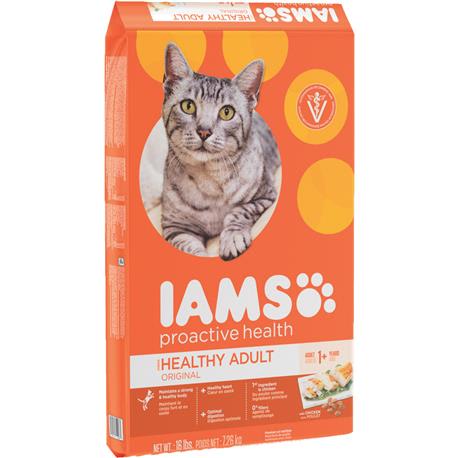 Iams Proactive Health Chicken Flavor Adult Dry Cat Food, 16 lb.