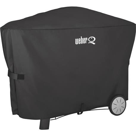 Weber Q 2000 with Cart & Q 3000 Series Black Grill Cover, 39.3 in.