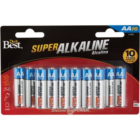 Do it Best AA Alkaline Battery, 16-Pack