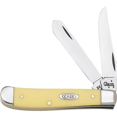 Case Knives Yellow Synthetic Mini Trapper Pocket Knife