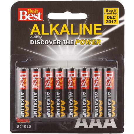 Do it Best AAA Alkaline Battery, 8-Pack