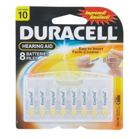 Duracell Easytab 10 Hearing Aid Battery, 8-Pack