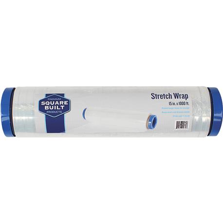 Square Built Stretch Wrap with Double Handle, 15 in. x 1000 ft.