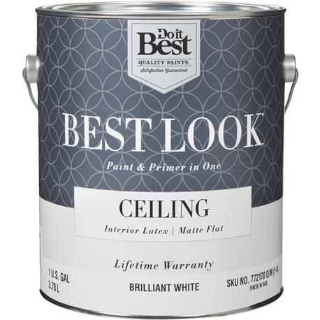 Best Look Brilliant White Latex Matte Flat Ceiling Paint ...