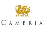 The Cambria logo with a gold dragon and "Cambria" in black uppercase letters below on a white background.