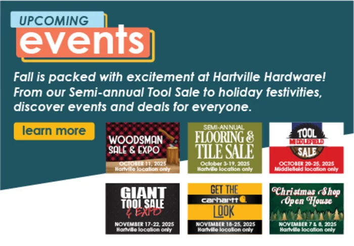 Landing page about store events.