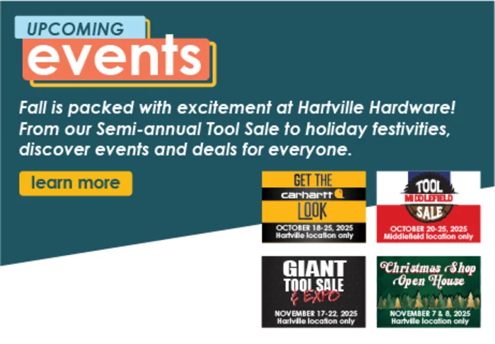 Landing page about store events.