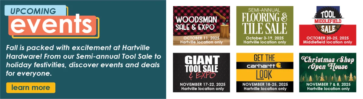 Landing page about store events.
