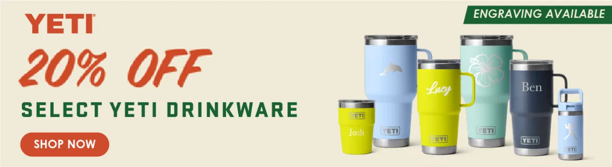 Landing page for YETI