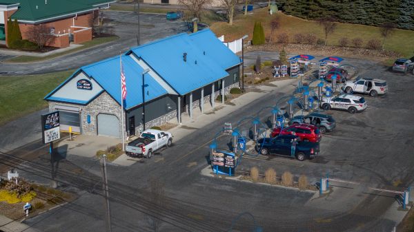 Go and Glow Car Wash Overhead Shot
