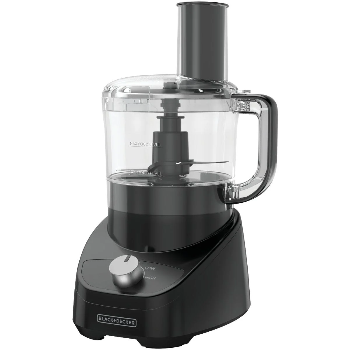 Black Decker 8 Cup Food Processor Black Clear