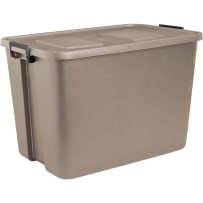 Rubbermaid Cleverstore Storage Tote With Latching Lid 30 Qt 18 34