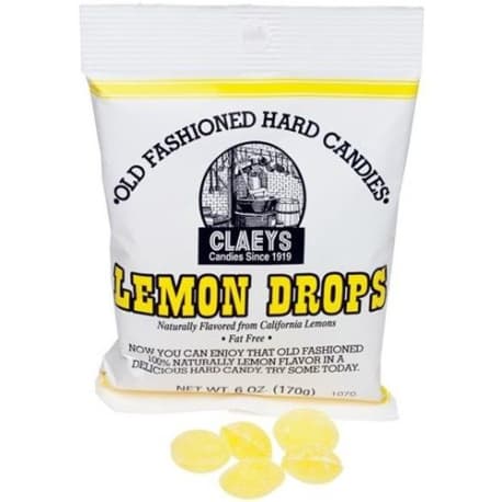 Claeys Candy Lemon Drops Old Fashioned Hard Candy, 6 oz.