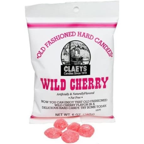 Claeys Candy Wild Cherry Old Fashioned Hard Candy, 6 oz.