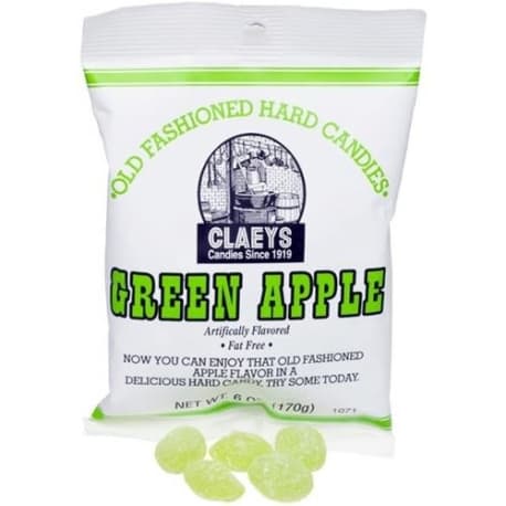 Claeys Green Apple Old Fashioned Hard Candies, 6 oz.