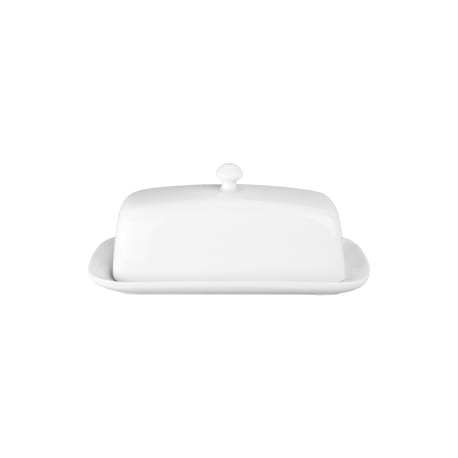 Cordon Bleu White Butter Dish with Knob