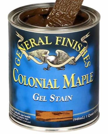 General Finishes Colonial Maple Gel Stain, 1/2 Pint