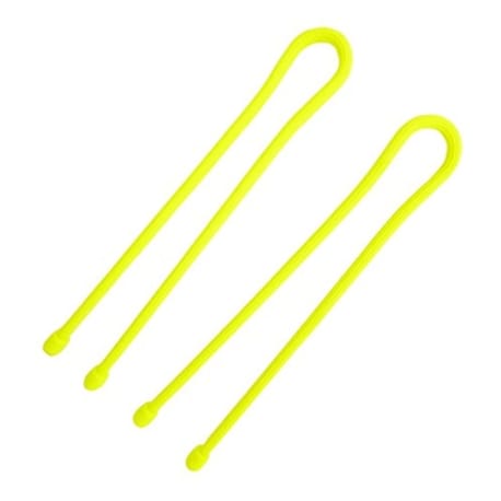 Nite Ize 18 in. Neon Yellow Gear Tie Reusable Rubber Twist Tie, 2-Pack