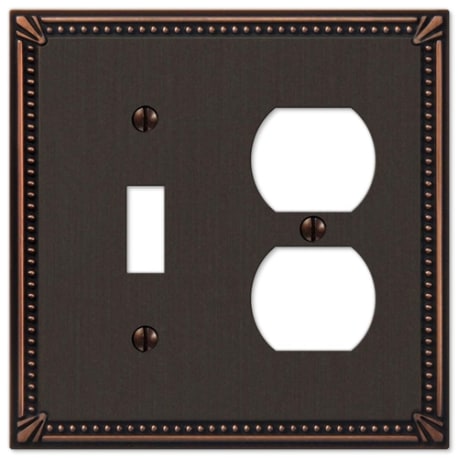 Amerelle 1-Toggle/1-Duplex Imperial Bead Aged Bronze