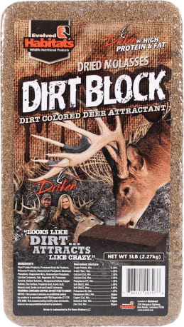 Evolved Dirt Block Dried Molasses Deer Attractant, 5 lb.