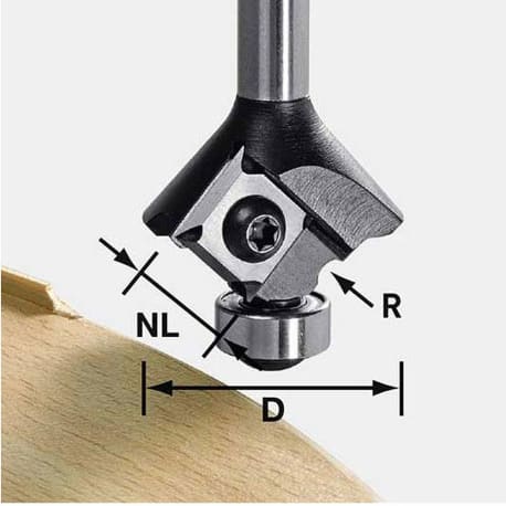 Festool 500369 3mm Radius Edge Banding Router Bit Replacement Knives