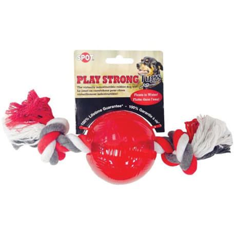 Spot Play Strong Ball with Rope, 3.75 in.