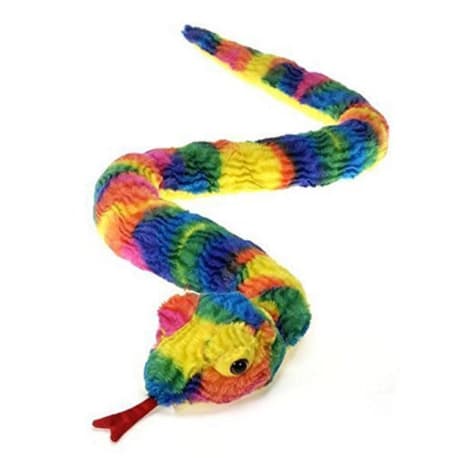 Fiesta Rainbow Crushed Tie-Dye Snake Stuffed Animal