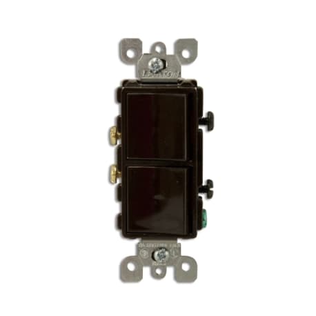 Leviton Decora Brown Single-Pole Combination Switch