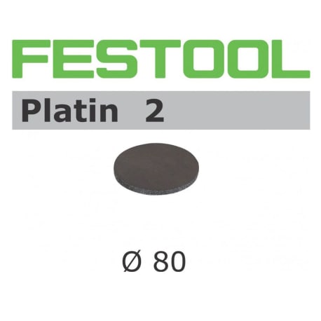 Festool 498322 90mm Platin 2 S500 Disc Abrasives, 15 ct