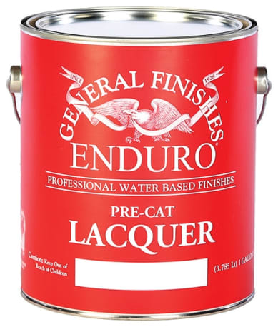 General Finishes Enduro Water Based Flat Pre-Cat Lacquer, 1 Gallon