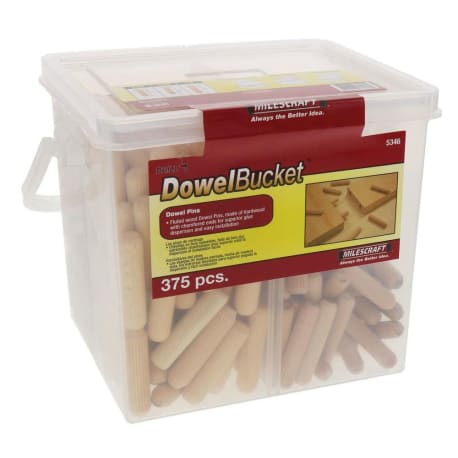 Milescraft Dowel Bucket Assortment, 375 Pieces