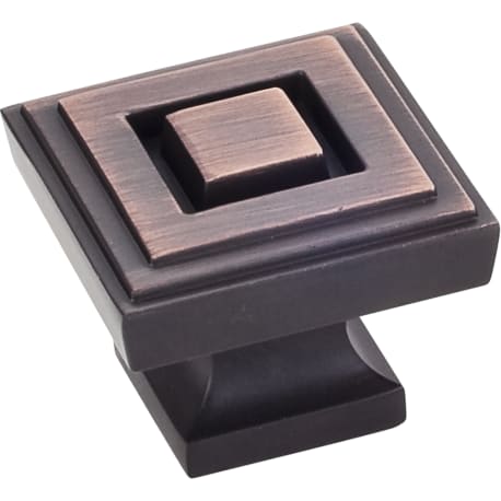 Hardware Resources 1-1/4 In. Delmar Square Knob, Brushed Oil Rubbed Bronze