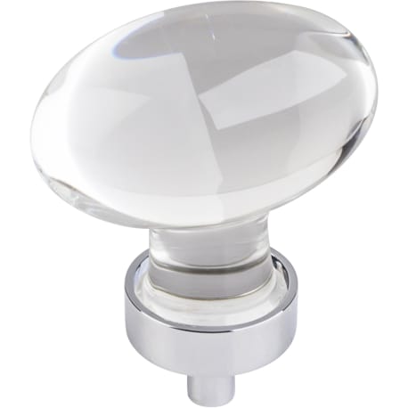 Hardware Resources Glass Football Knob, Polished Chrome